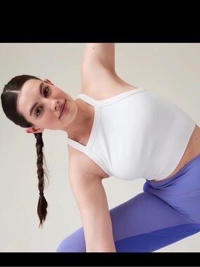 Athleta Aurora Seamless High Neck V-Back Tank size small